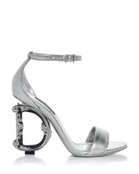 dolce and gabbana silver heels.